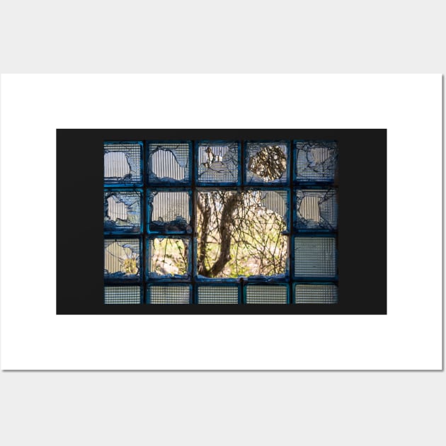 Shattered glass brick window Wall Art by lena-maximova